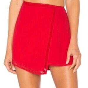 Lovers + Friends Stargazer‎ A-Symmetrical Skort- Red size M